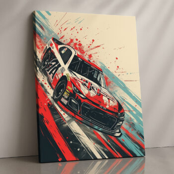 Track Blaze – Racing Car Speed Canvas Art