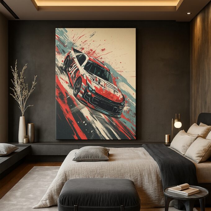 Track Blaze – Racing Car Speed Canvas Art - Image 3