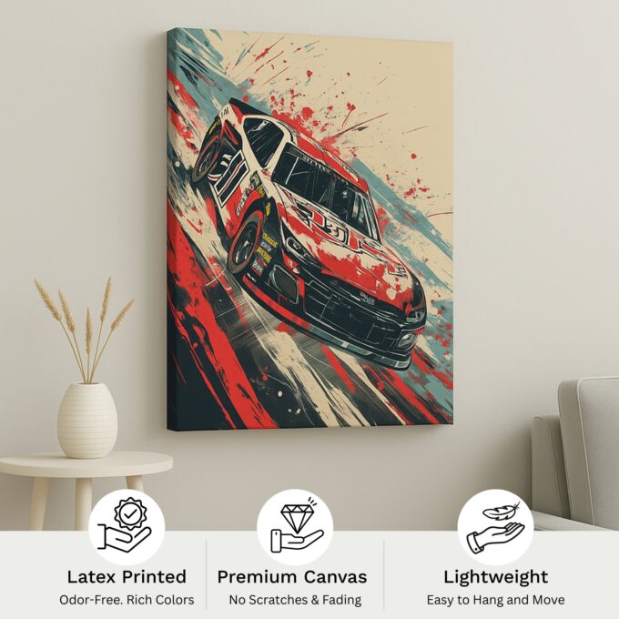 Track Blaze – Racing Car Speed Canvas Art - Image 4