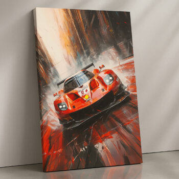 Scarlet Velocity – Red Racing Canvas Wall Art