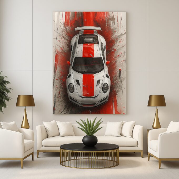 Overdrive Streak – Porsche Racing Canvas Print - Image 2