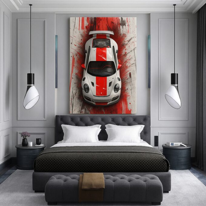 Overdrive Streak – Porsche Racing Canvas Print - Image 3
