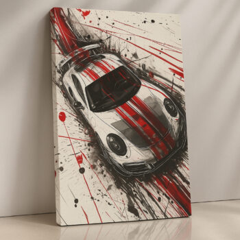 Bloodline Racer – Red Speed Canvas Wall Art