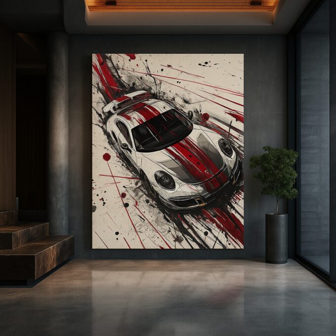 Bloodline Racer – Red Speed Canvas Wall Art - Image 2