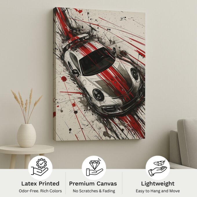 Bloodline Racer – Red Speed Canvas Wall Art - Image 4