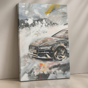 Frost Drift – Audi in Snowstorm Canvas Print