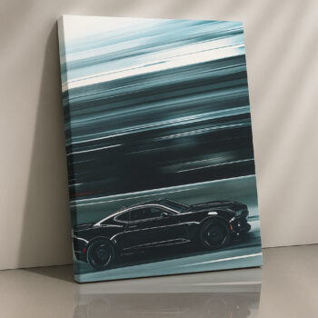 Midnight Racer Muscle Car Canvas – Modern Speed Art Print