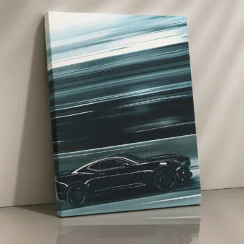 Midnight Racer muscle car canvas print by Artfy Canvas – American car canvas painting, wall paintings, artwork for wall décor