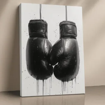 Shadow Gloves boxing athlete canvas print by Artfy Canvas – sports canvas painting, wall paintings, artwork for wall décor