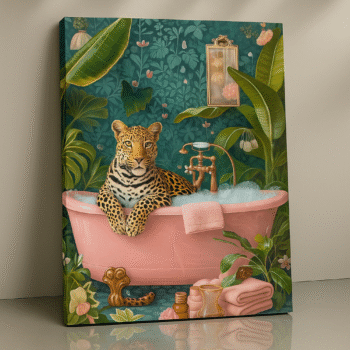 Jungle Royalty – Luxurious Leopard Canvas Wall Art