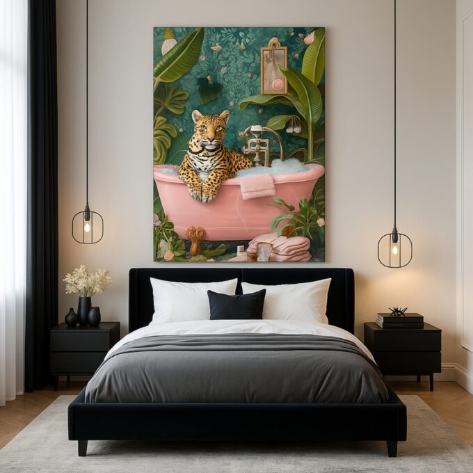 Jungle Royalty – Luxurious Leopard Canvas Wall Art - Image 3