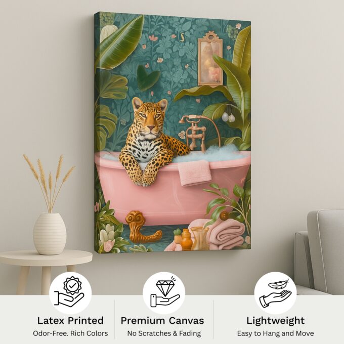 Jungle Royalty – Luxurious Leopard Canvas Wall Art - Image 4