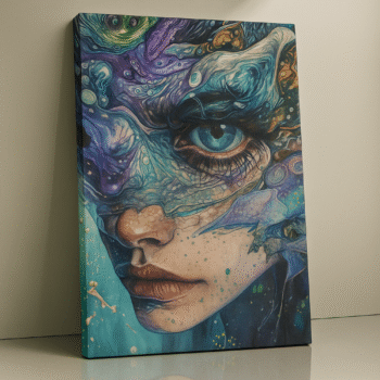 Ocean Within – Surreal Portrait Canvas Wall Art