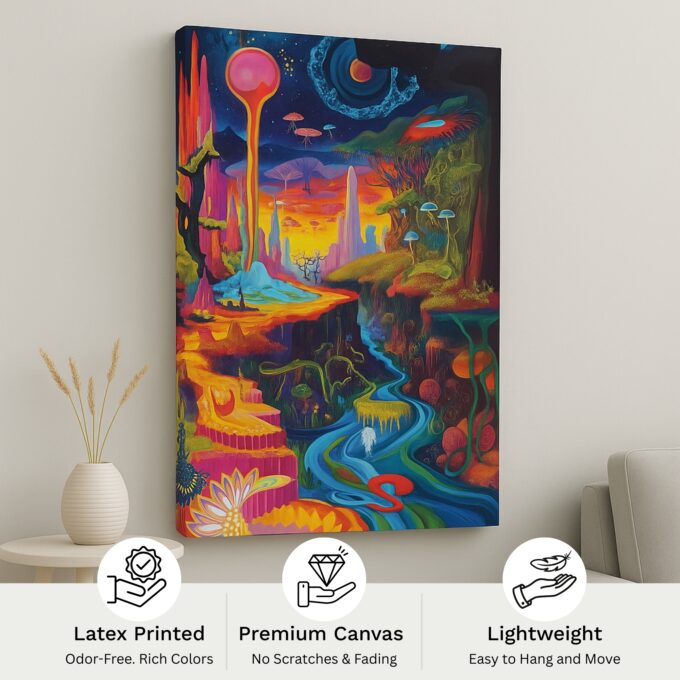 Melting Horizon – Surreal Dreamscape Canvas Wall Art - Image 4