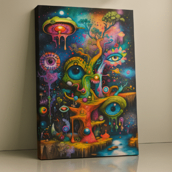 Eyes of the Multiverse – Surreal Cosmic Canvas Wall Art