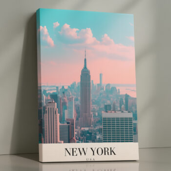 New York City Canvas Wall Art – Empire State Building Skyline Print