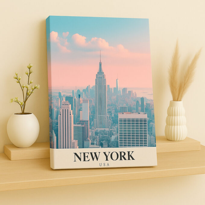 New York City Canvas Wall Art – Empire State Building Skyline Print - Image 2