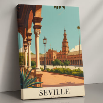 Seville Spain Canvas – Moorish Architecture Wall Art