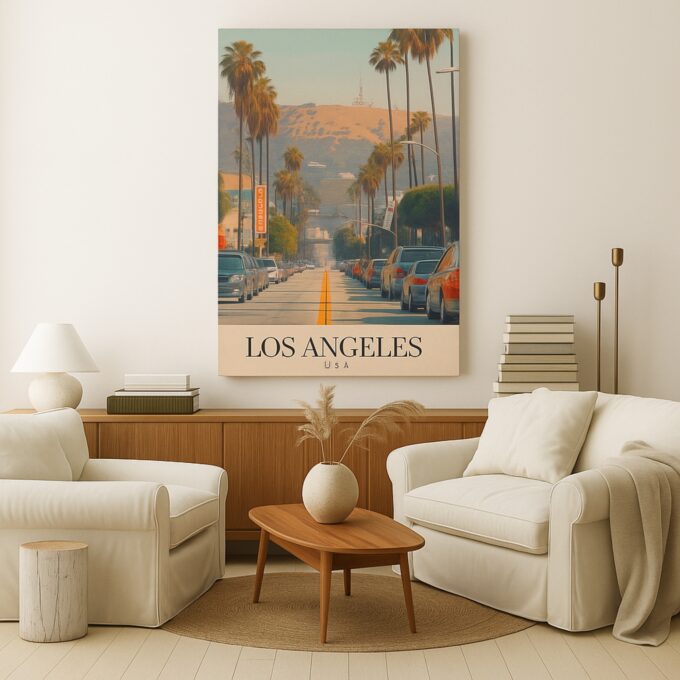 Los Angeles Sunset Canvas – California Dream Wall Art - Image 3
