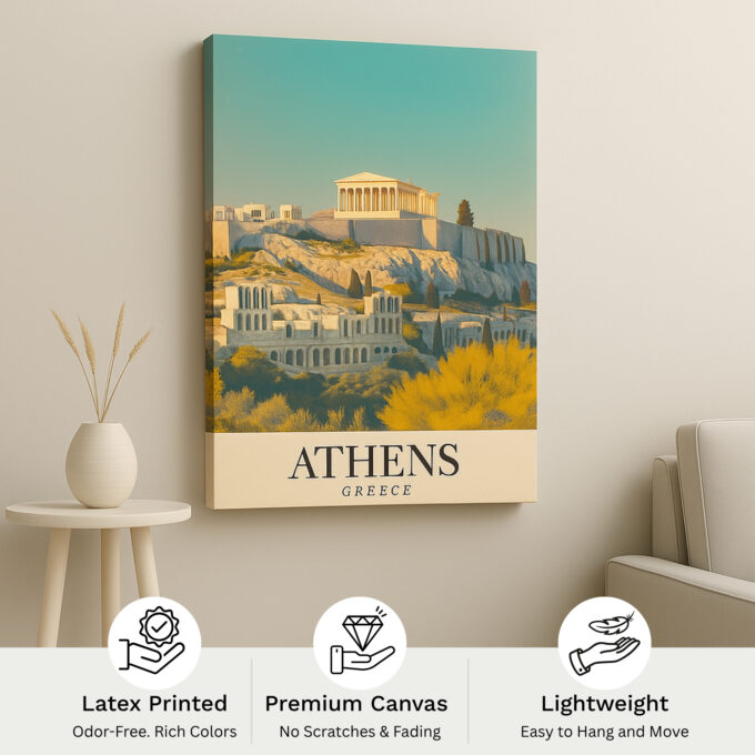 Athens Greece Canvas – Ancient Wonders Wall Art - Image 4