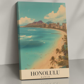 Tropical Canvas Print – Honolulu, Hawaii