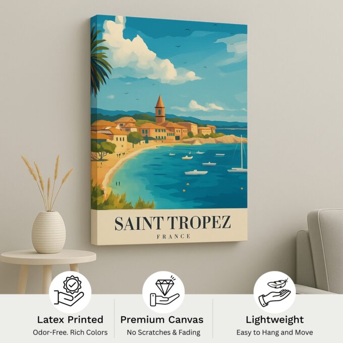 Tropical Canvas Print – Saint Tropez, France - Image 4
