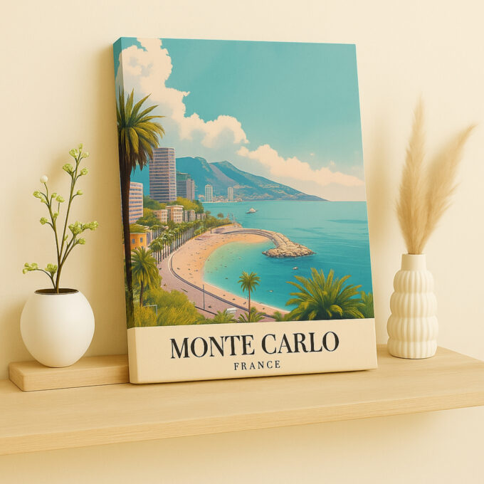 Tropical Canvas Print – Monte Carlo, France - Image 2