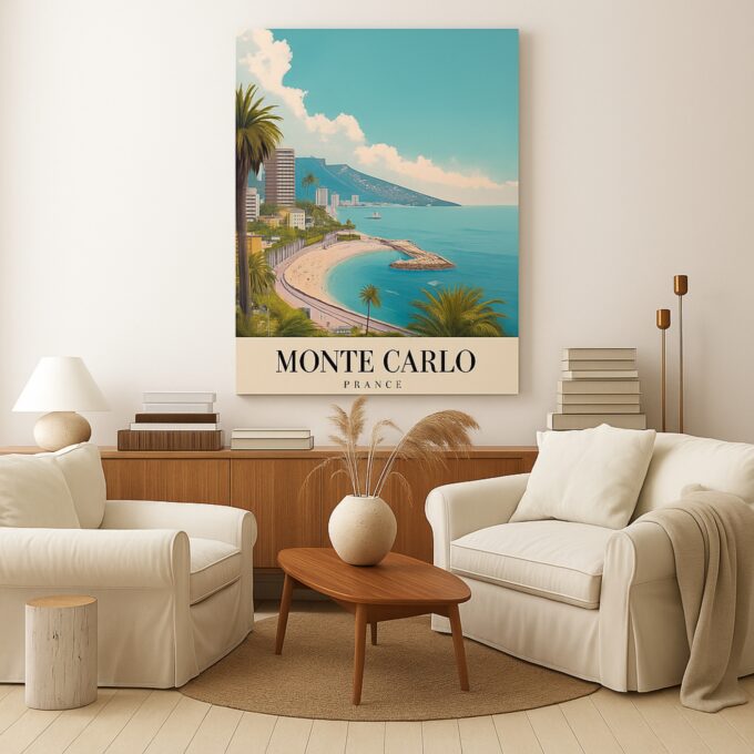 Tropical Canvas Print – Monte Carlo, France - Image 3