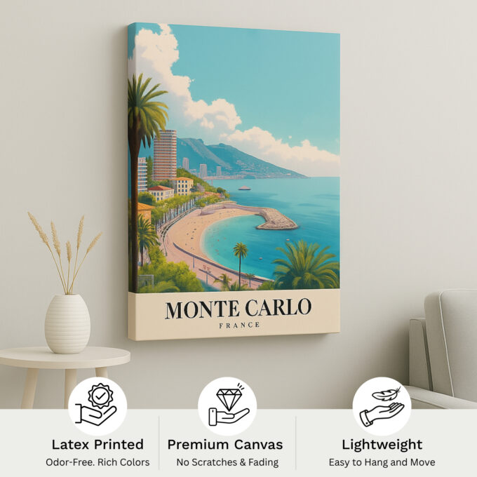 Tropical Canvas Print – Monte Carlo, France - Image 4
