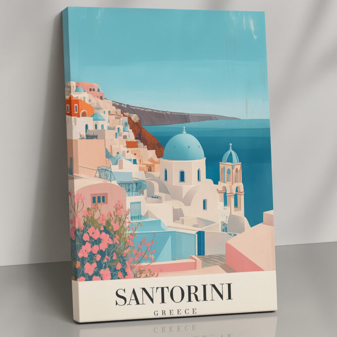Tropical Canvas Print – Santorini, Greece