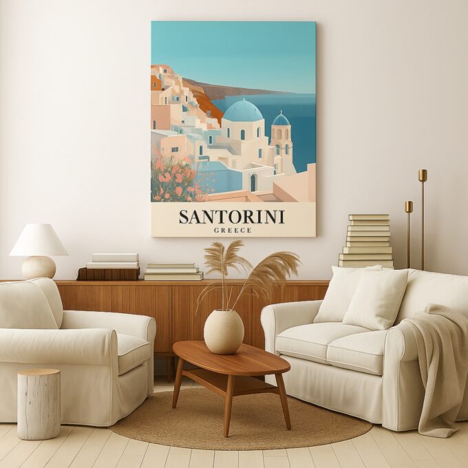 Tropical Canvas Print – Santorini, Greece - Image 3