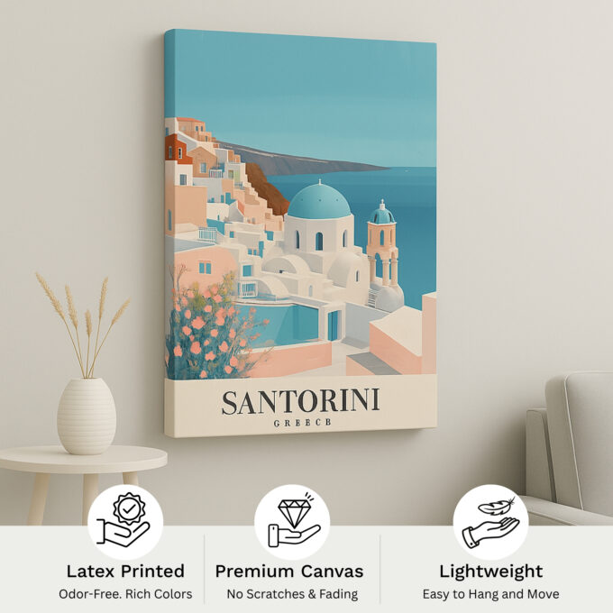 Tropical Canvas Print – Santorini, Greece - Image 4