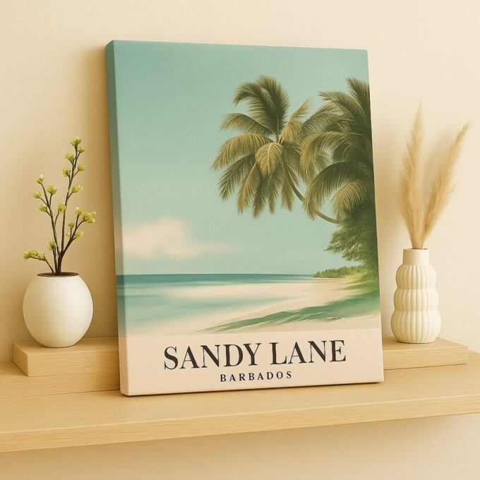 Tropical Canvas Print – Sandy Lane, Barbados - Image 2