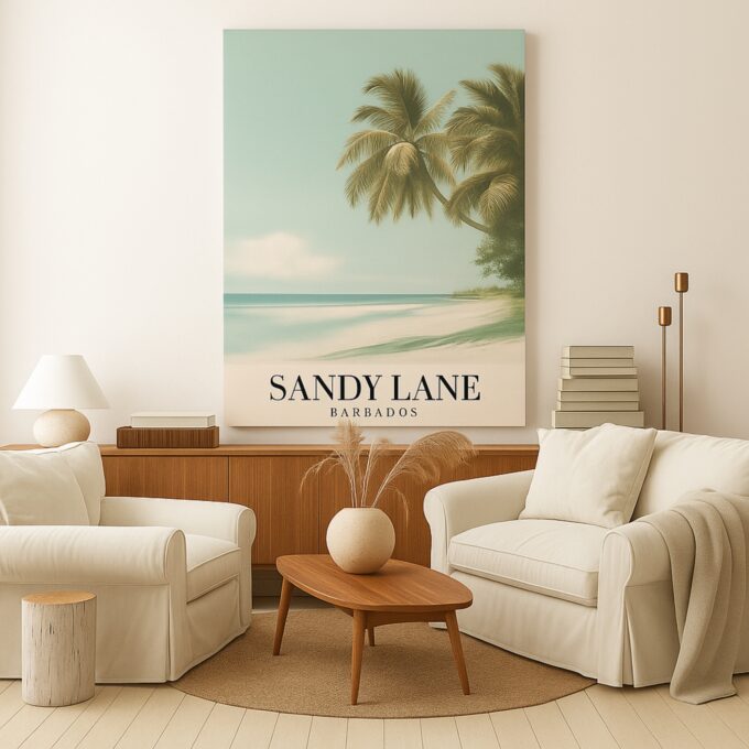 Tropical Canvas Print – Sandy Lane, Barbados - Image 3