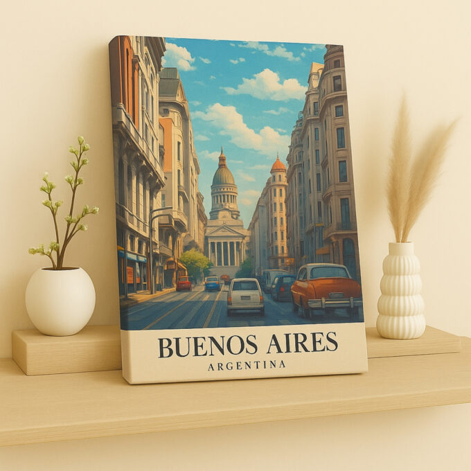 Buenos Aires Argentina Canvas Wall Art – Urban Cityscape Print for Contemporary Home & Office Decor - Image 2