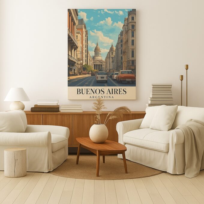Buenos Aires Argentina Canvas Wall Art – Urban Cityscape Print for Contemporary Home & Office Decor - Image 3
