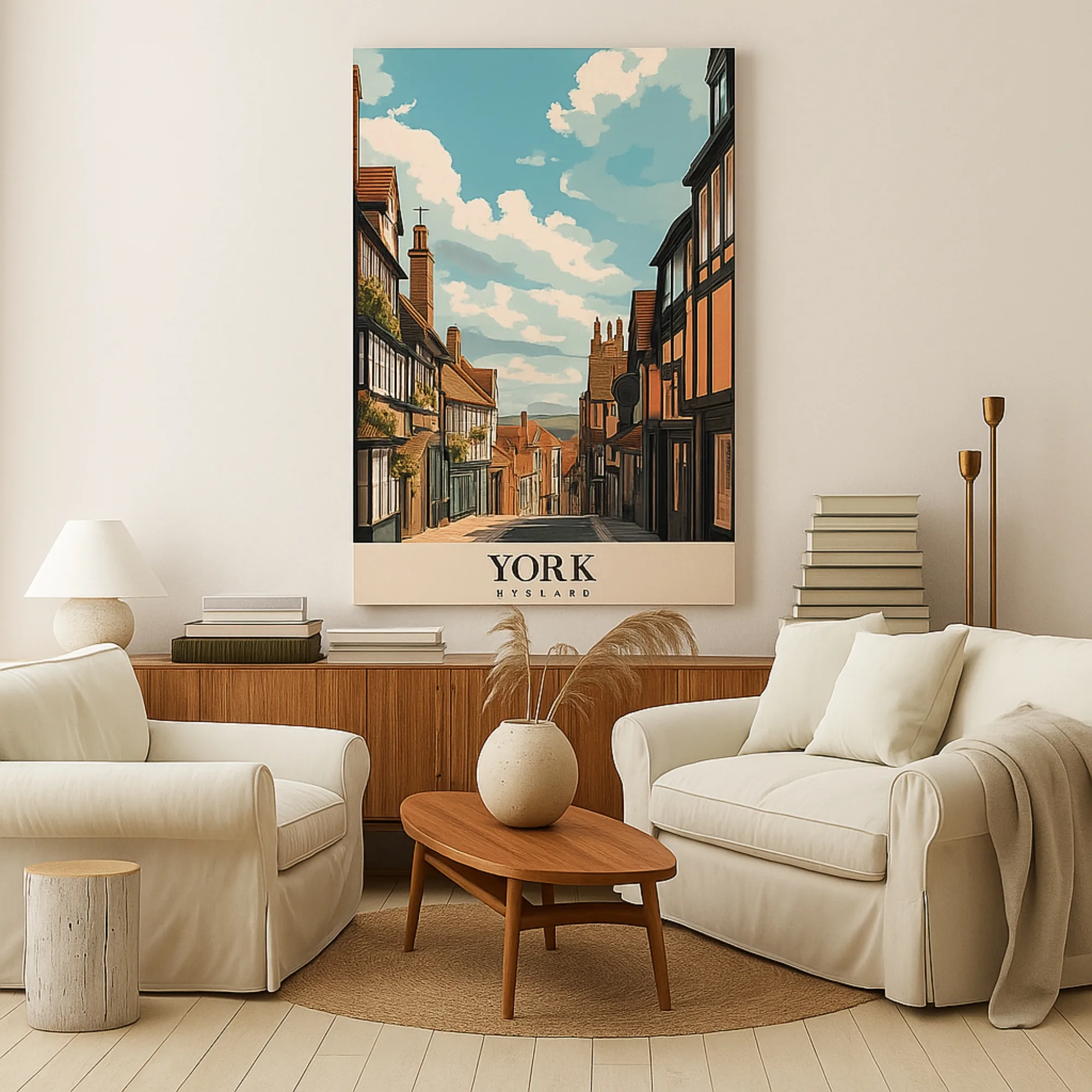 Canvas Print of York England – Historic Street Wall Art | Artfy - Image 3