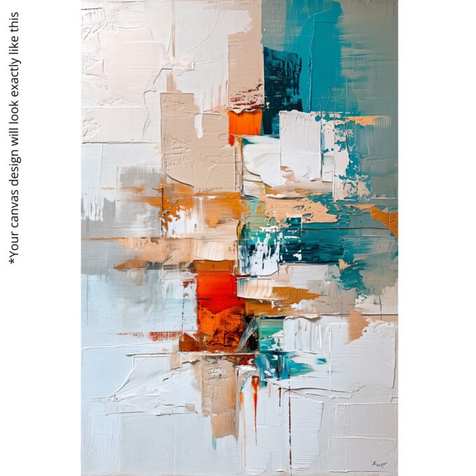 City Imprint – Urban Texture Abstract Canvas Wall Art - Image 5