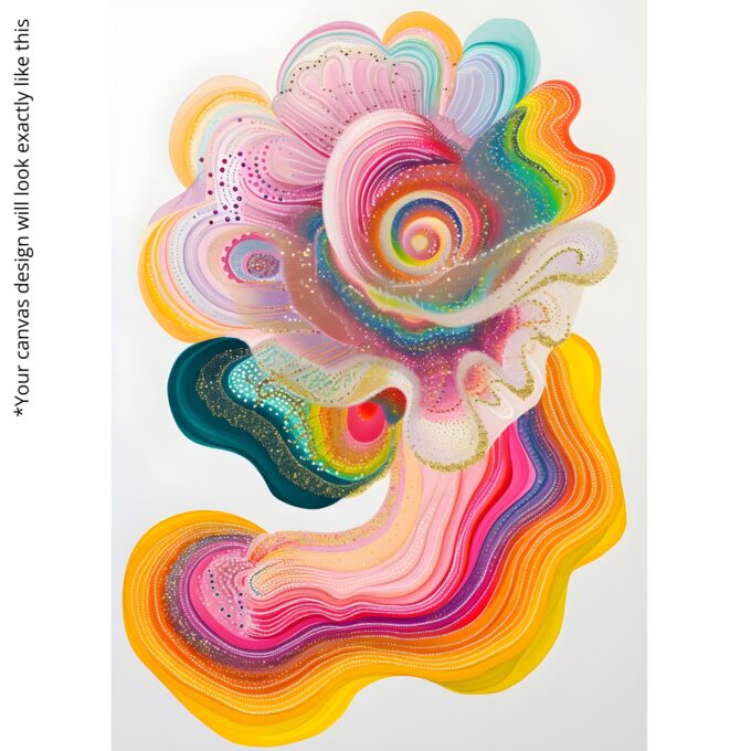 Silent Bloom – Floral-Inspired Abstract Pastel Canvas Wall Art - Image 5