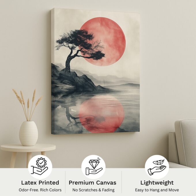 Solstice Tranquil Minimalist Tree Canvas - Image 4