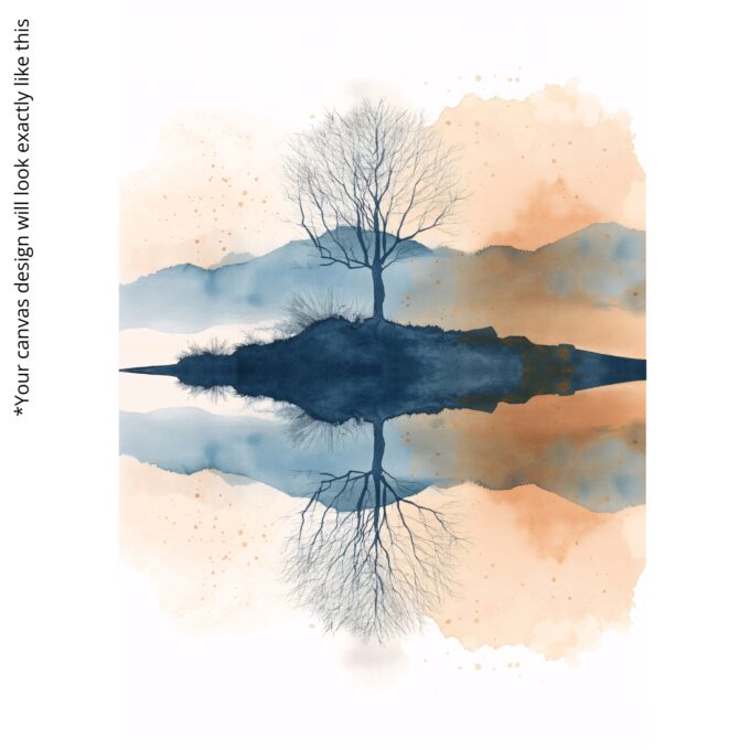Mistbound Reflection Blue Tree Canvas - Image 5