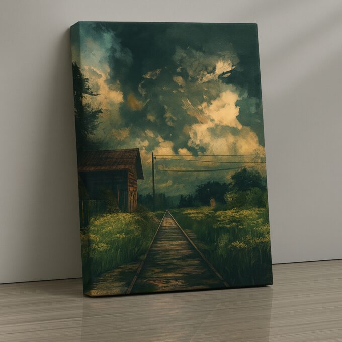 Rustwood Passage Rural Railroad Canvas