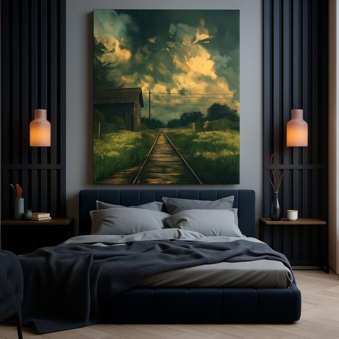 Rustwood Passage Rural Railroad Canvas - Image 2