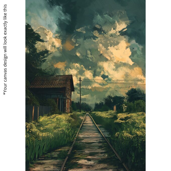Rustwood Passage Rural Railroad Canvas - Image 5
