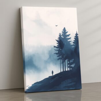 Solitude Pines Misty Forest Canvas