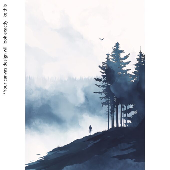 Solitude Pines Misty Forest Canvas - Image 5