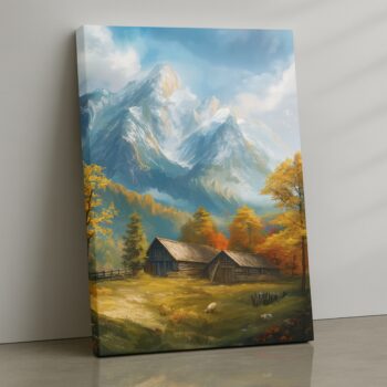 Electric Dusk Alpine Meadow Canvas