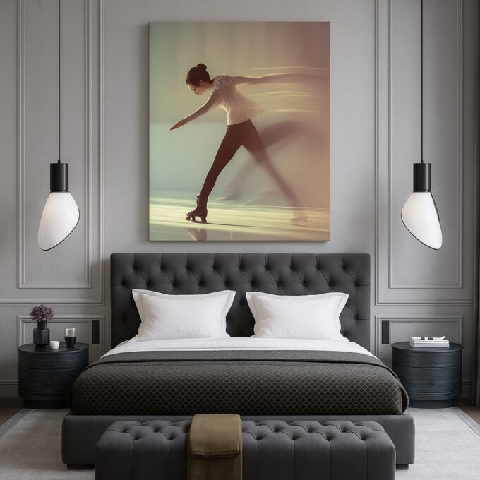 Ember Skyline Abstract Tree Canvas - Image 3
