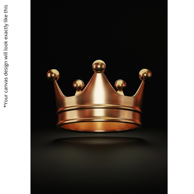 Golden Crown Canvas Wall Art - Image 5