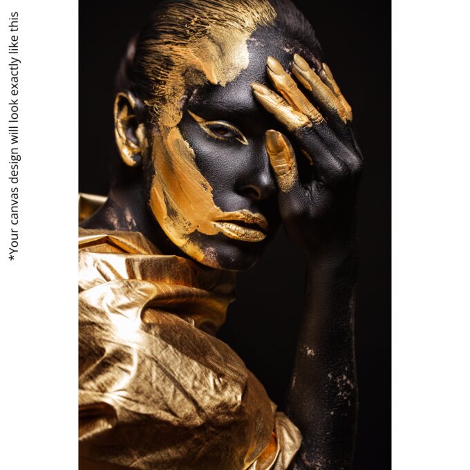Golden Veil Portrait Canvas - Image 5
